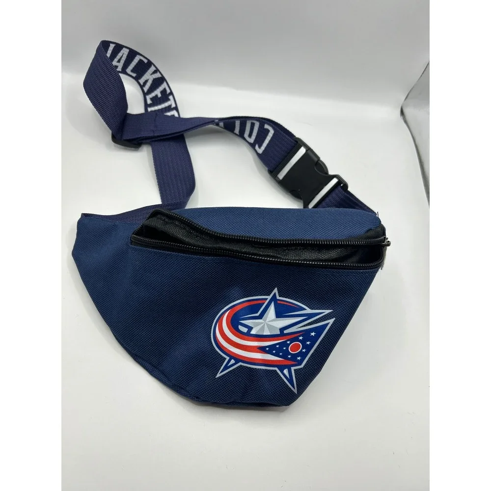 Columbus Blue Jackets NHL Fanny Pack Navy Blue Adjustable Waist Bag‎ Hockey Fan